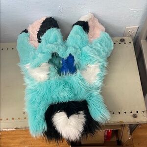 Fursuit Costume Head in Blue and Black